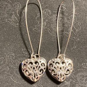 4/$10 Kidney Hook Heart Shaped Drop Earrings